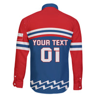 Czech Hockey 2024 Family Matching Short Sleeve Bodycon Dress and Hawaiian Shirt Come on Czechia - Wonder Print Shop