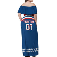 Czech Hockey 2024 Off Shoulder Maxi Dress Come on Czechia - Wonder Print Shop