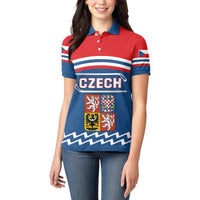 Czech Hockey 2024 Women Polo Shirt Come on Czechia - Wonder Print Shop