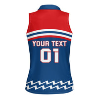 Czech Hockey 2024 Women Sleeveless Polo Shirt Come on Czechia - Wonder Print Shop
