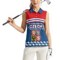 Czech Hockey 2024 Women Sleeveless Polo Shirt Come on Czechia - Wonder Print Shop