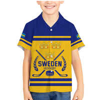 Sweden Hockey 2024 Family Matching Mermaid Dress and Hawaiian Shirt Tre Kronor Come on - Wonder Print Shop