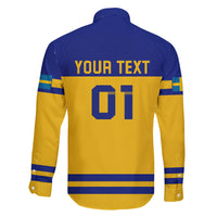 Sweden Hockey 2024 Family Matching Off Shoulder Maxi Dress and Hawaiian Shirt Tre Kronor Come on - Wonder Print Shop