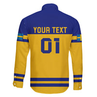 Sweden Hockey 2024 Family Matching Short Sleeve Bodycon Dress and Hawaiian Shirt Tre Kronor Come on - Wonder Print Shop