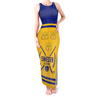 Sweden Hockey 2024 Tank Maxi Dress Tre Kronor Come on - Wonder Print Shop