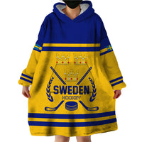 Sweden Hockey 2024 Wearable Blanket Hoodie Tre Kronor Come on - Wonder Print Shop