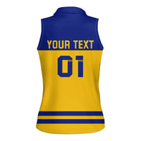 Sweden Hockey 2024 Women Sleeveless Polo Shirt Tre Kronor Come on - Wonder Print Shop