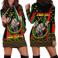 Juneteenth Celebration 2024 Hoodie Dress Black History June 19 - Wonder Print Shop