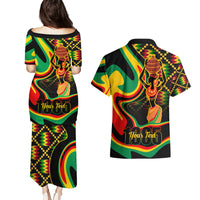 Juneteenth 2024 Couples Matching Puletasi and Hawaiian Shirt 1865 Freedom Day Anniversary - Wonder Print Shop