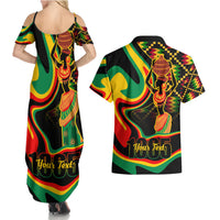 Juneteenth 2024 Couples Matching Summer Maxi Dress and Hawaiian Shirt 1865 Freedom Day Anniversary - Wonder Print Shop