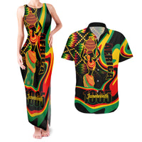 Juneteenth 2024 Couples Matching Tank Maxi Dress and Hawaiian Shirt 1865 Freedom Day Anniversary - Wonder Print Shop