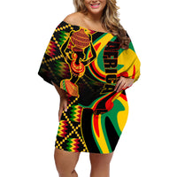 Juneteenth 2024 Family Matching Off Shoulder Short Dress and Hawaiian Shirt 1865 Freedom Day Anniversary - Wonder Print Shop