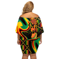 Juneteenth 2024 Family Matching Off Shoulder Short Dress and Hawaiian Shirt 1865 Freedom Day Anniversary - Wonder Print Shop