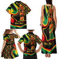 Juneteenth 2024 Family Matching Tank Maxi Dress and Hawaiian Shirt 1865 Freedom Day Anniversary - Wonder Print Shop