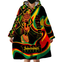 Juneteenth 2024 Wearable Blanket Hoodie 1865 Freedom Day Anniversary - Wonder Print Shop