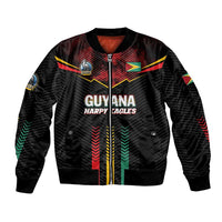 Custom Cricket Guyana Harpy Eagles Bomber Jacket Let's Go Guyana