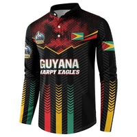 Custom Cricket Guyana Harpy Eagles Button Sweatshirt Let's Go Guyana