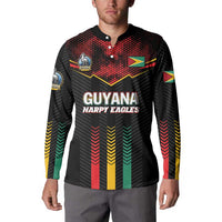 Custom Cricket Guyana Harpy Eagles Button Sweatshirt Let's Go Guyana