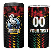 Custom Cricket Guyana Harpy Eagles 4 in 1 Can Cooler Tumbler Let's Go Guyana