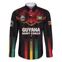 Custom Cricket Guyana Harpy Eagles Family Matching Off Shoulder Short Dress and Hawaiian Shirt Let's Go Guyana