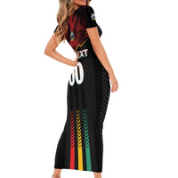 Custom Cricket Guyana Harpy Eagles Family Matching Short Sleeve Bodycon Dress and Hawaiian Shirt Let's Go Guyana