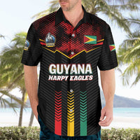 Custom Cricket Guyana Harpy Eagles Hawaiian Shirt Let's Go Guyana