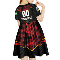 Custom Cricket Guyana Harpy Eagles Kid Short Sleeve Dress Let's Go Guyana