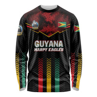 Custom Cricket Guyana Harpy Eagles Long Sleeve Shirt Let's Go Guyana