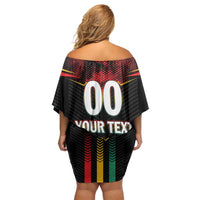 Custom Cricket Guyana Harpy Eagles Off Shoulder Short Dress Let's Go Guyana