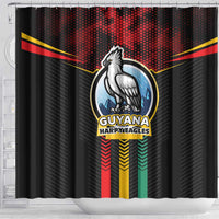 Cricket Guyana Harpy Eagles Shower Curtain Let's Go Guyana