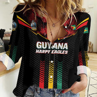 Custom Cricket Guyana Harpy Eagles Women Casual Shirt Let's Go Guyana