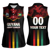 Custom Cricket Guyana Harpy Eagles Women Sleeveless Polo Shirt Let's Go Guyana