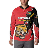 Custom Cricket Guyana Jaguars Button Sweatshirt Go Champion