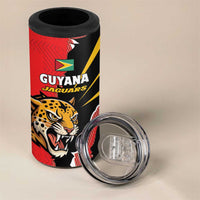 Custom Cricket Guyana Jaguars 4 in 1 Can Cooler Tumbler Go Champion
