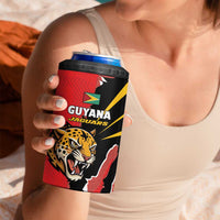 Custom Cricket Guyana Jaguars 4 in 1 Can Cooler Tumbler Go Champion
