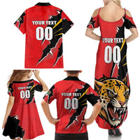 Custom Cricket Guyana Jaguars Family Matching Summer Maxi Dress and Hawaiian Shirt Go Champion