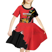Custom Cricket Guyana Jaguars Kid Short Sleeve Dress Go Champion