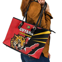 Cricket Guyana Jaguars Leather Tote Bag Go Champion