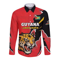 Custom Cricket Guyana Jaguars Long Sleeve Button Shirt Go Champion