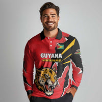 Custom Cricket Guyana Jaguars Long Sleeve Polo Shirt Go Champion