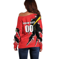 Custom Cricket Guyana Jaguars Off Shoulder Sweater Go Champion