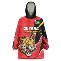 Custom Cricket Guyana Jaguars Wearable Blanket Hoodie Go Champion