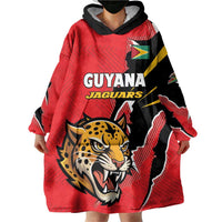 Custom Cricket Guyana Jaguars Wearable Blanket Hoodie Go Champion