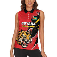 Custom Cricket Guyana Jaguars Women Sleeveless Polo Shirt Go Champion