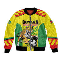 Custom Football Guyana Bomber Jacket Golden Jaguars