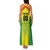Custom Football Guyana Family Matching Tank Maxi Dress and Hawaiian Shirt Golden Jaguars