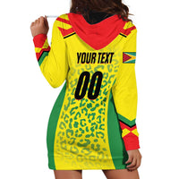 Custom Football Guyana Hoodie Dress Golden Jaguars