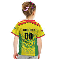 Custom Football Guyana Kid T Shirt Golden Jaguars