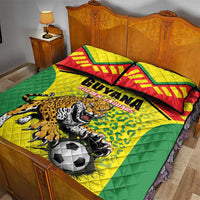 Football Guyana Quilt Bed Set Golden Jaguars