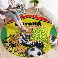Football Guyana Round Carpet Golden Jaguars